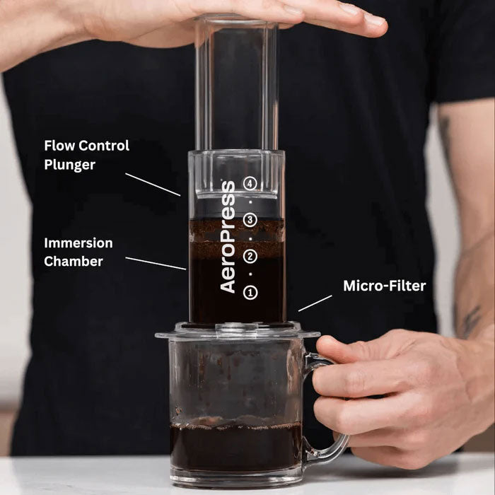 AeroPress Clear Coffee Maker - Black