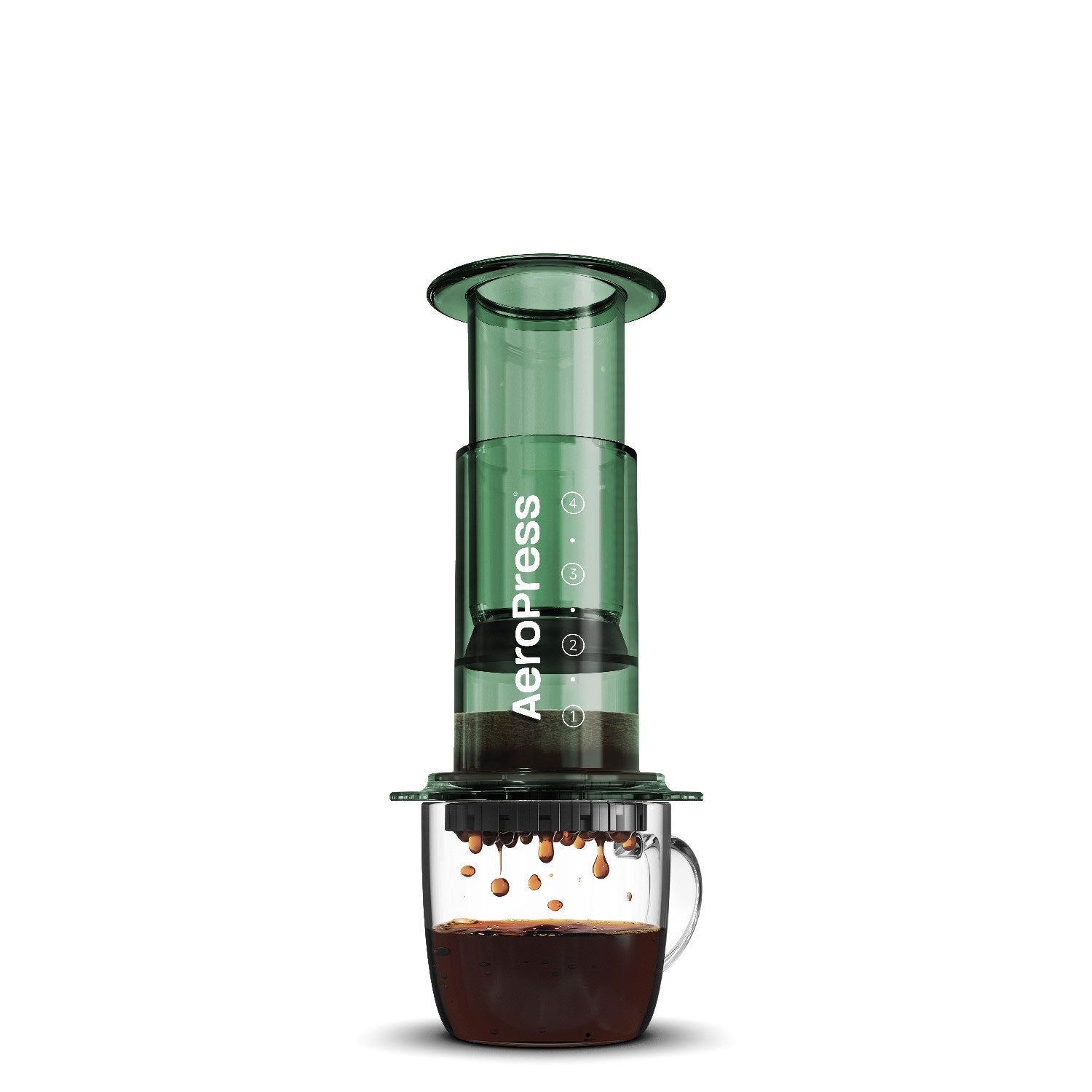 AeroPress Clear Coffee Maker - Green