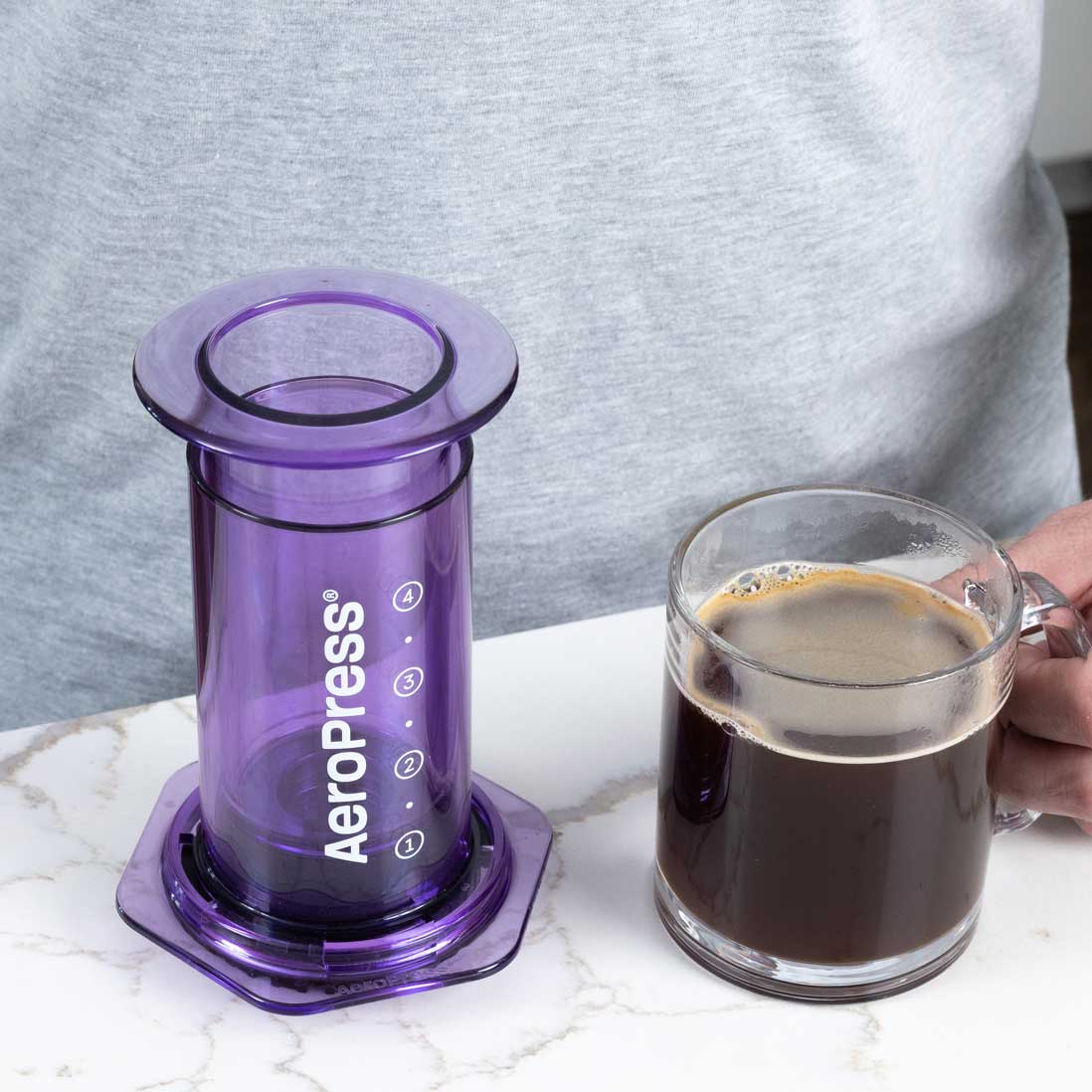 AeroPress Clear Coffee Maker - Purple