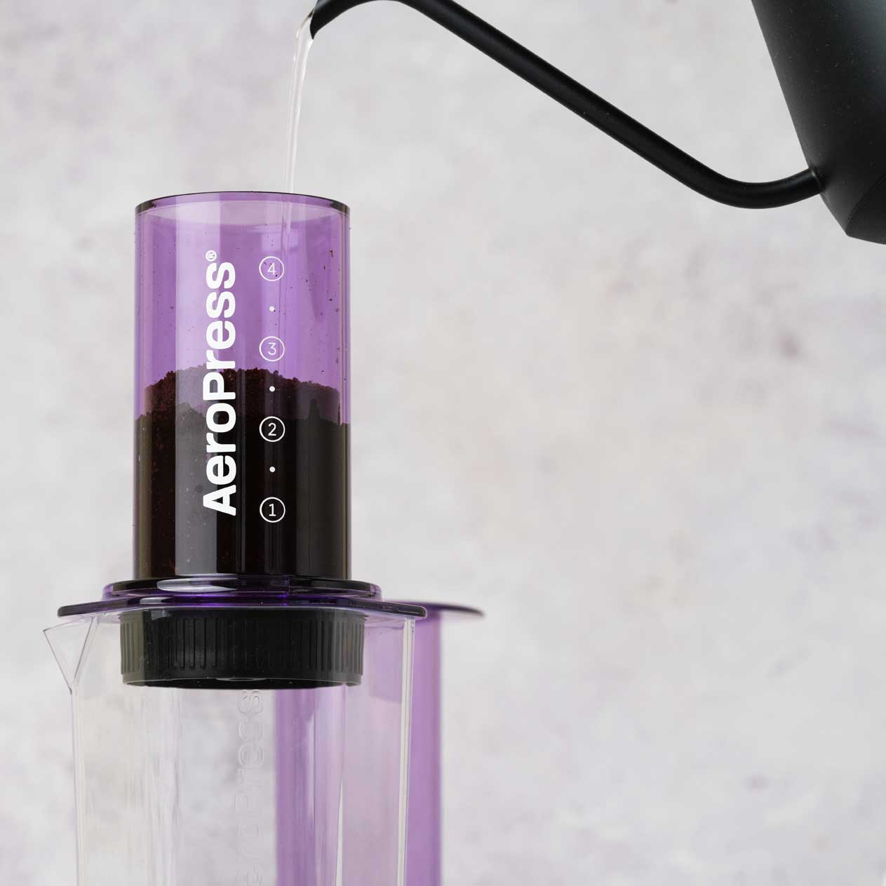 AeroPress Clear Coffee Maker - Purple